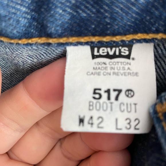 Men’s Levi’s 517 Boot Cut Denim Blue Jeans 42 x 32 - Picture 6 of 8